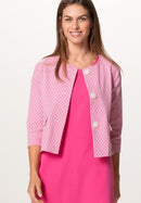 Pink It Up Print Jacket - Red