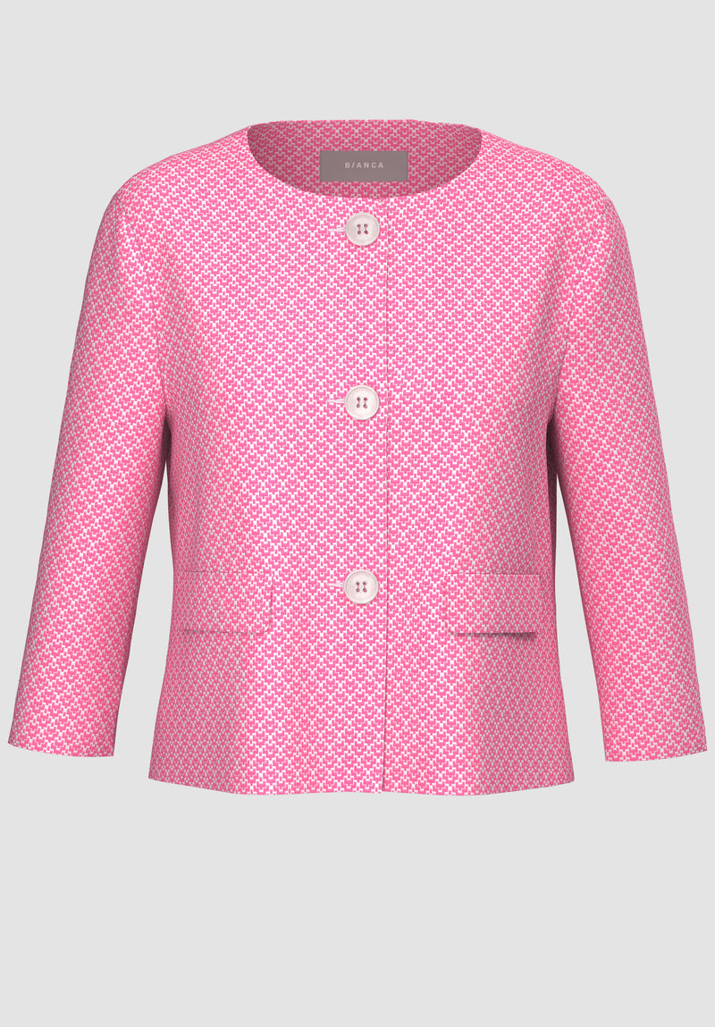 Pink It Up Print Jacket - Red