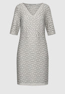 Coral Island V Neck Print Dress - Silver