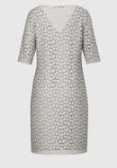 Coral Island V Neck Print Dress - Silver