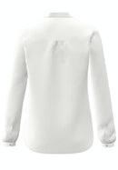 Enjoy The Silence Stand Up Collar Blouse - Light Snow