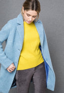 Enjoy The Silence Wool Coat - Powderblue Melange