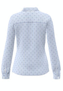 Enjoy The Silence Print Blouse - Blue