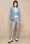 Enjoy The Silence Check Trouser - Grey