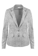 Enjoy The Silence Print Blazer - Grey