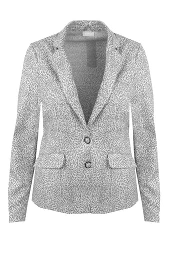 Enjoy The Silence Print Blazer - Grey