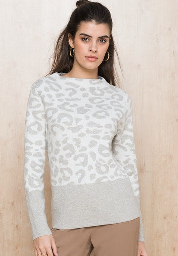 Enjoy The Silence Print Crew Jump - White