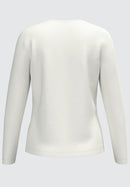 V Neck Long Sleeve T-Shirt - Milk