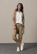 Long 1 Button Cardigan - Camel