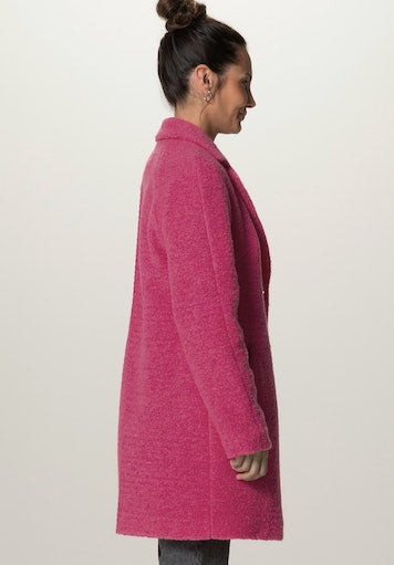 Collar Coat - Cool Pink