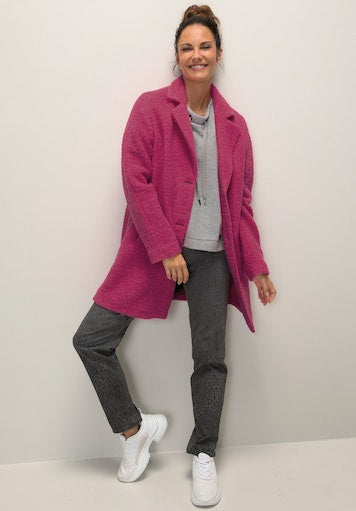 Collar Coat - Cool Pink