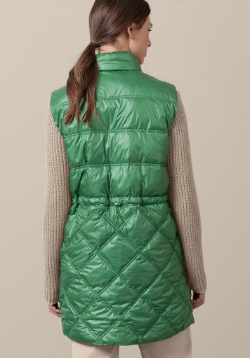 Long Padded Gilet - Dark Greenery