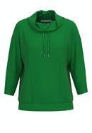 3/4 Sleeve Turtleneck Jumper - Greenery