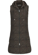 Long Padded Gilet - Wood