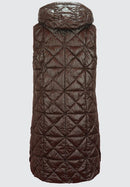 Long Padded Gilet - Wood