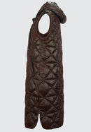 Long Padded Gilet - Wood