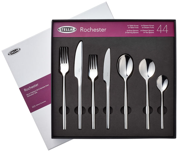 Rochester 44 Piece Polished 18/10 Cutlery Gift Set