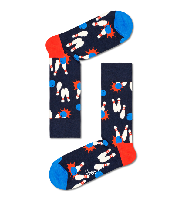 Bowling Sock - Navy/Red