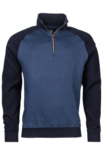 1/4 Zip Sweatshirt - Blue