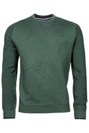 Knitted Sleeve Cotton Crew Neck - Green