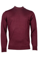 Merino High Neck Crew - Bordeaux