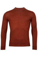 Merino High Neck Crew - Bronze Brown