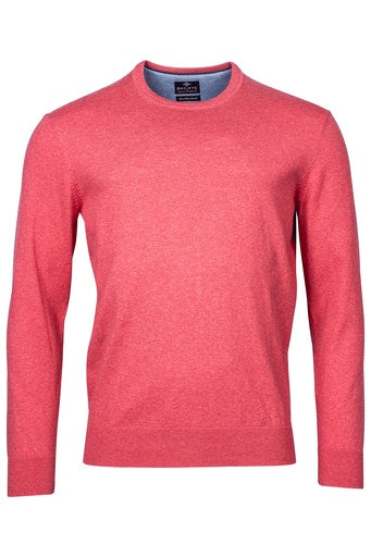 Plain Crew Neck Jumper - Raspberry Wine