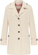 Long Button Front Coat - Sand