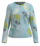 Zip Up Print Blazer - Light Mint