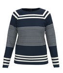 Stripe Pullover - Navy