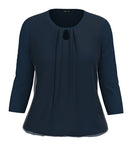 Long Sleeve Blouse - Navy