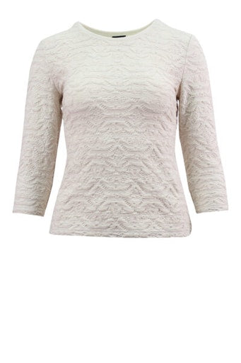 Self Pattern T-shirt - Panna Cotta