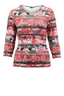 All Over Print 3/4 Sleeve T-Shirt - Saffron