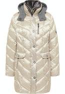 Faux Fur Hooded Jacket - Silver