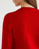 Basic Merino Crew - Red
