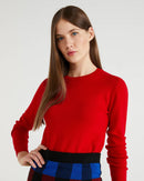 Basic Merino Crew - Red