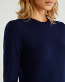 Basic Merino Crew - Navy