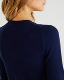 Basic Merino Crew - Navy