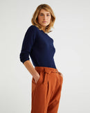 Basic Merino Crew - Navy