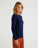 Basic Merino Crew - Navy