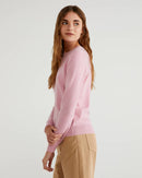 Basic Merino Crew - Baby Pink