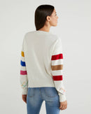 Iconic Woman Heart Crew Knit - Cream