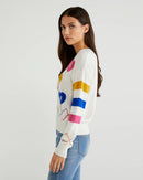 Iconic Woman Heart Crew Knit - Cream