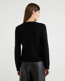 Iconic Woman Heart Crew Knit - Black