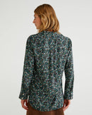 Floral Print Blouse - Black