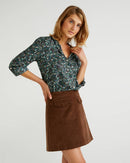 Floral Print Blouse - Black