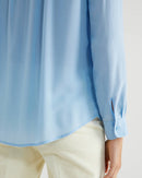 Basic Woman Plain Blouse - Light Blue