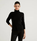 Basic Turtle Neck Jumper - Black