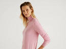 Basic Turtle Neck Jumper - Baby Pink