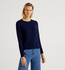 Virgin Wool Cardigan - Navy